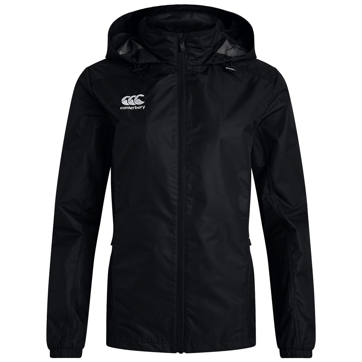 Canterbury Womens Club Vaposhield Full Zip Rain Jacket: Black