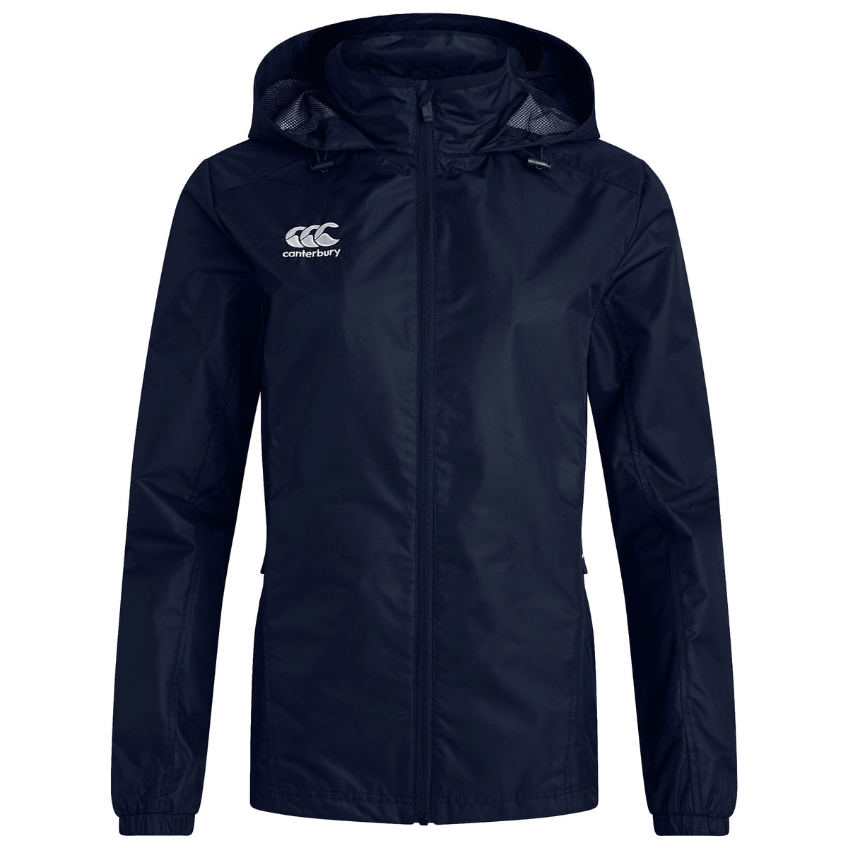 Canterbury Womens Club Vaposhield Full Zip Rain Jacket: Navy