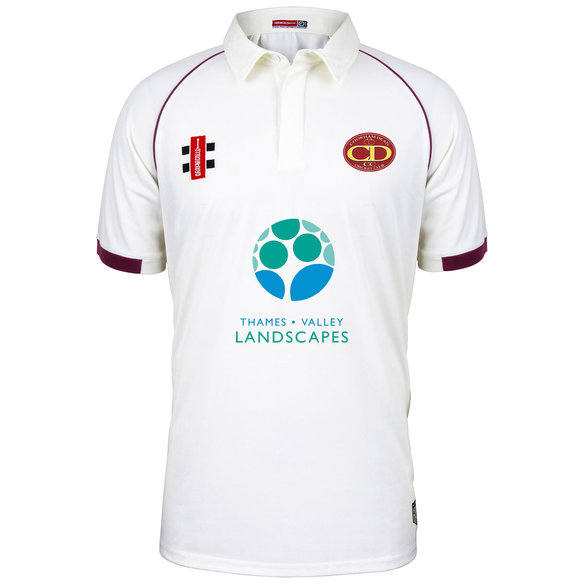 Cookham Dean CC Matrix V2 Short Sleeve Shirt: Ivory