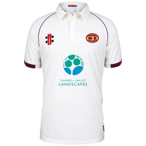 Cookham Dean CC Matrix V2 Short Sleeve Shirt: Ivory