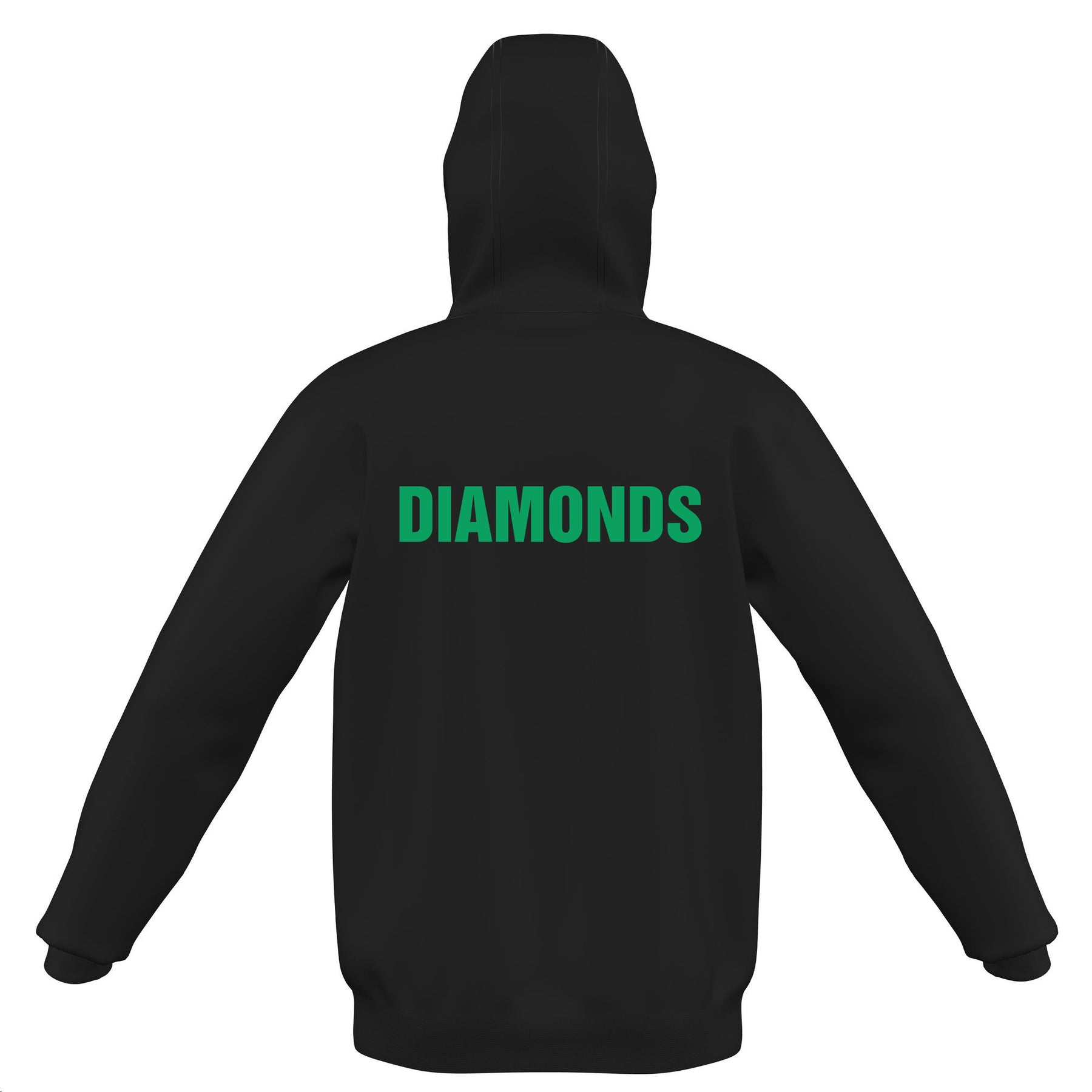 Diamonds Netball Hoodie: Black