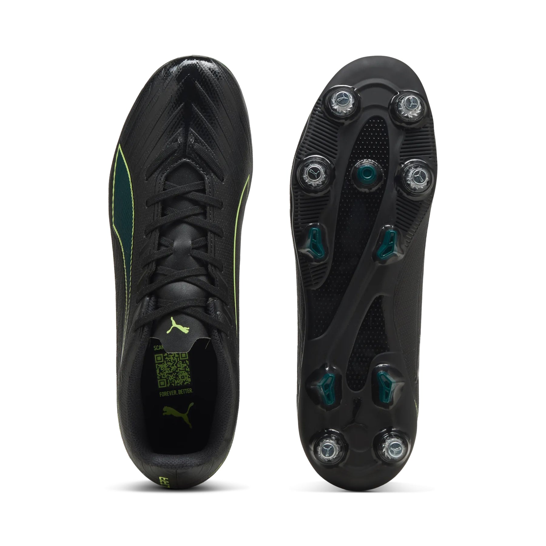 Puma Ultra 6 Play MXSG Football Boots: Puma Black/Fizzy Light/Green
