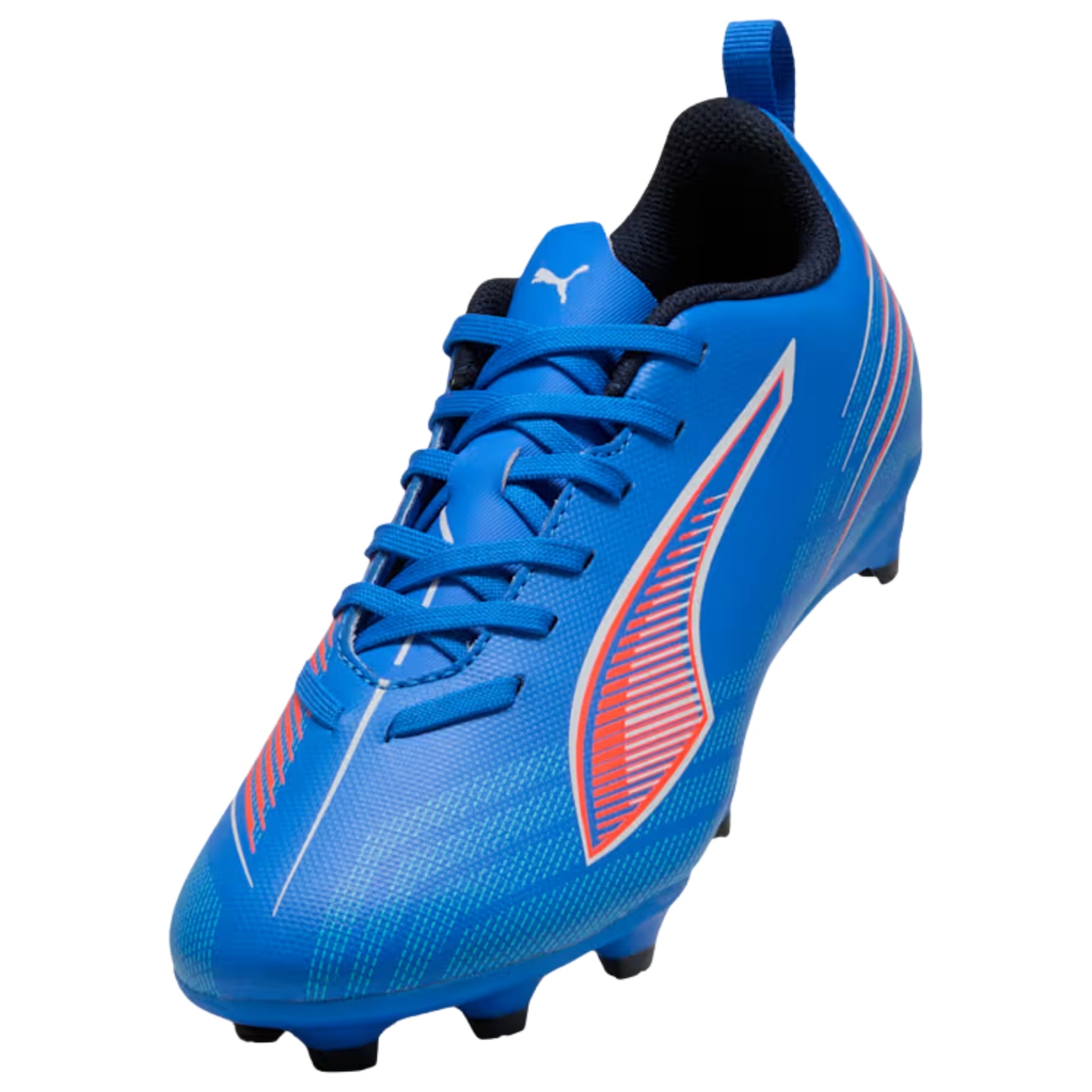 Puma Ultra 6 Play FG/AG Junior Football Boots: Ultra Blue/White/Glowing Red