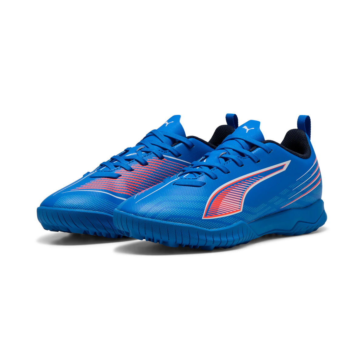 Puma Ultra 6 Play TT Junior Football Boots: Ultra Blue/White/Glowing Red