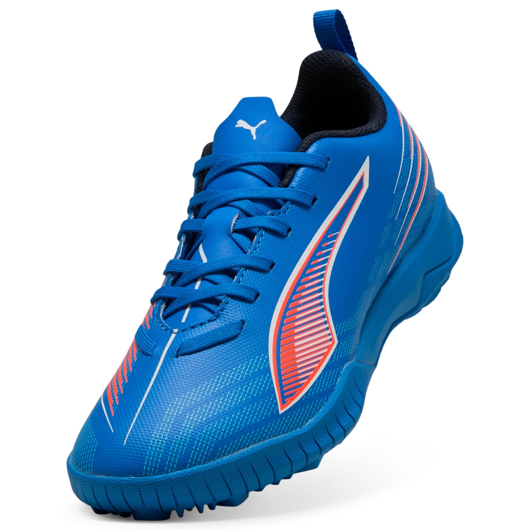Puma Ultra 6 Play TT Junior Football Boots: Ultra Blue/White/Glowing Red