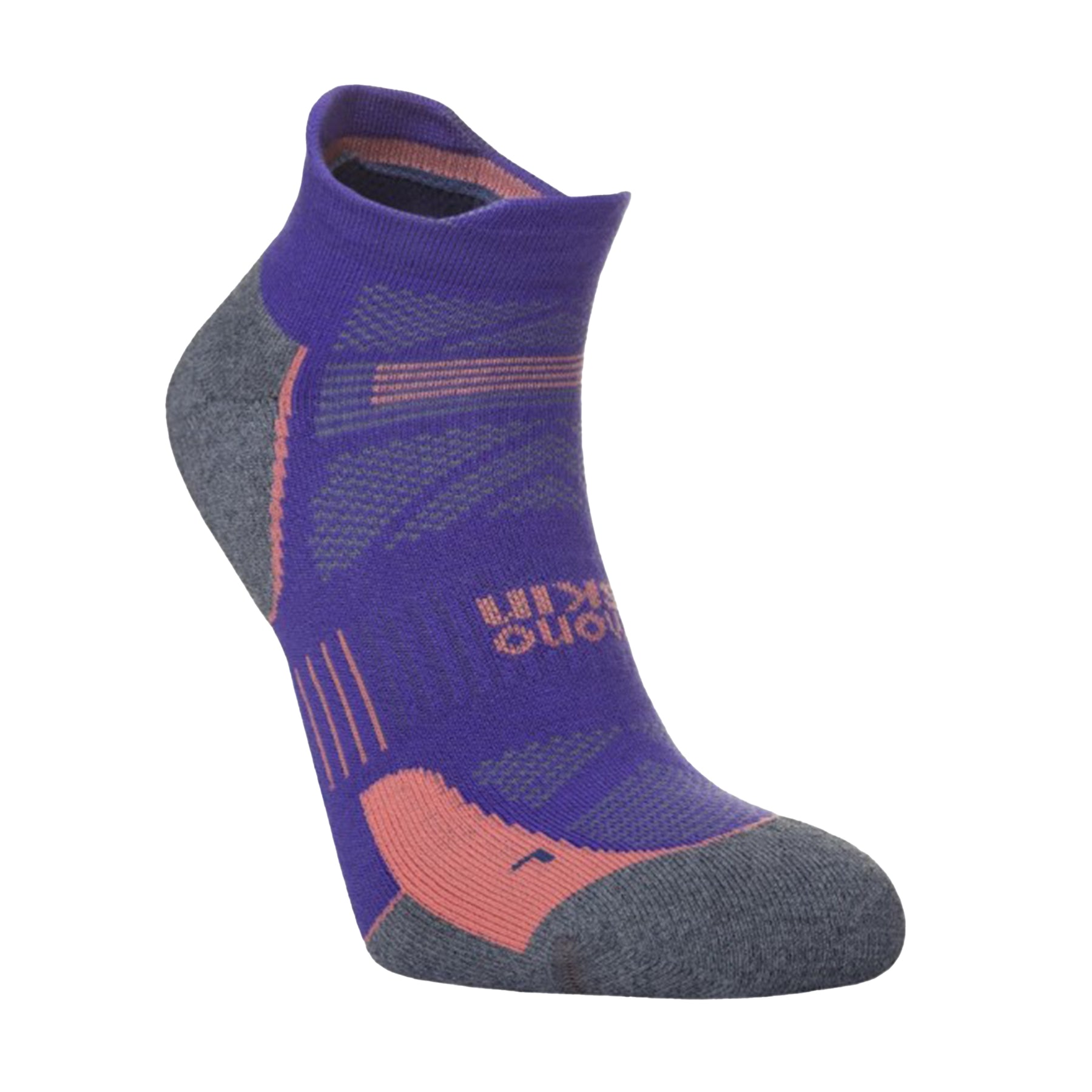 Hilly Womens Supreme Socklet: Plum/Grey Marl