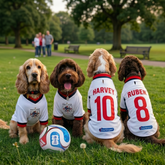 Dog's Football T-shirt : White