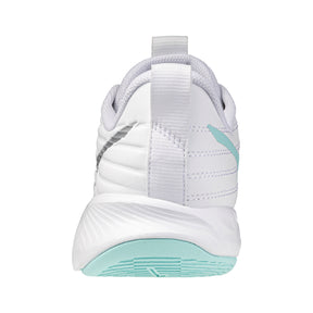 Mizuno Wave Momentum Pro Womens Netball Shoes: White/Blue Tint