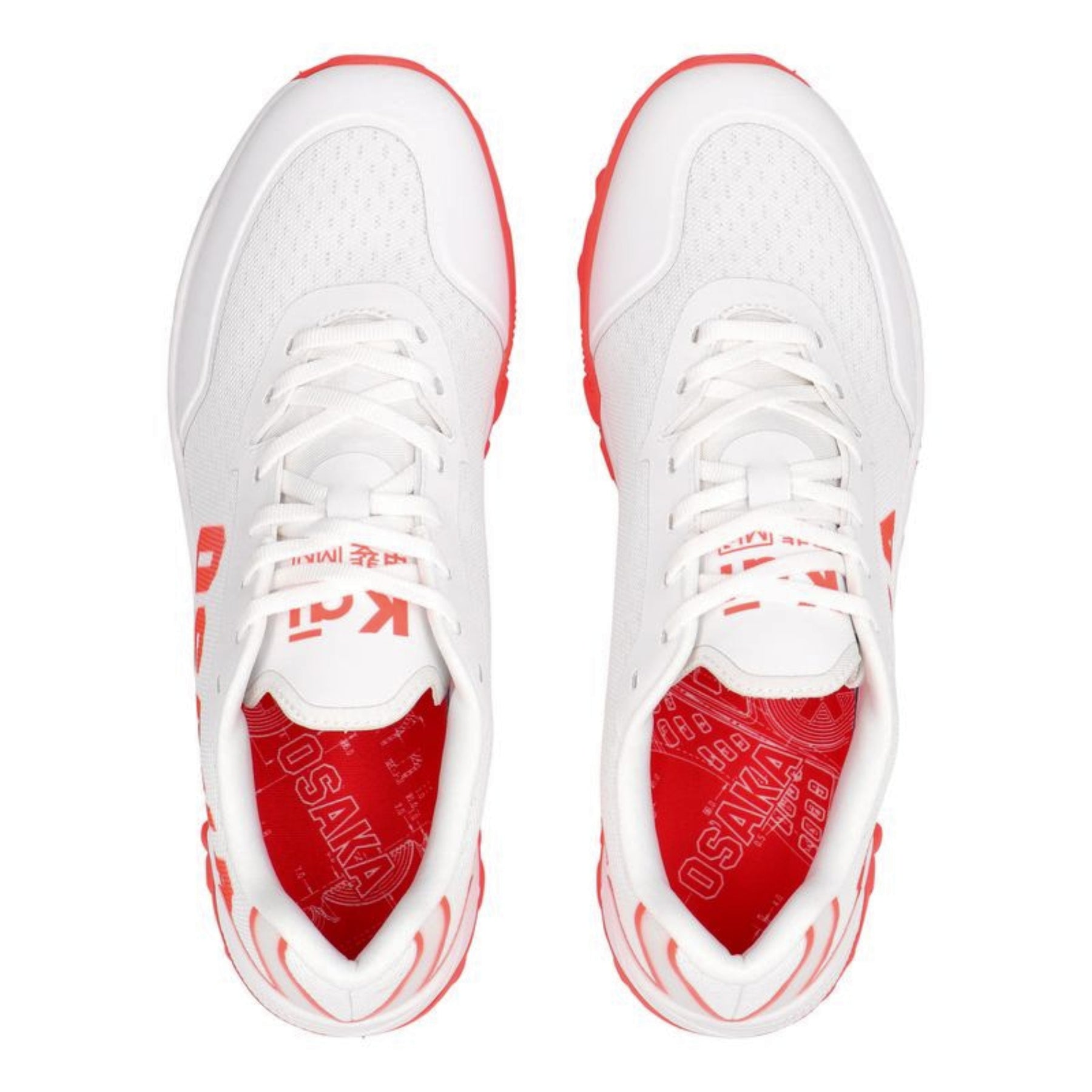 Osaka KAI MK1 Hockey Shoes 2025: Pro Tour White/Neon Flare