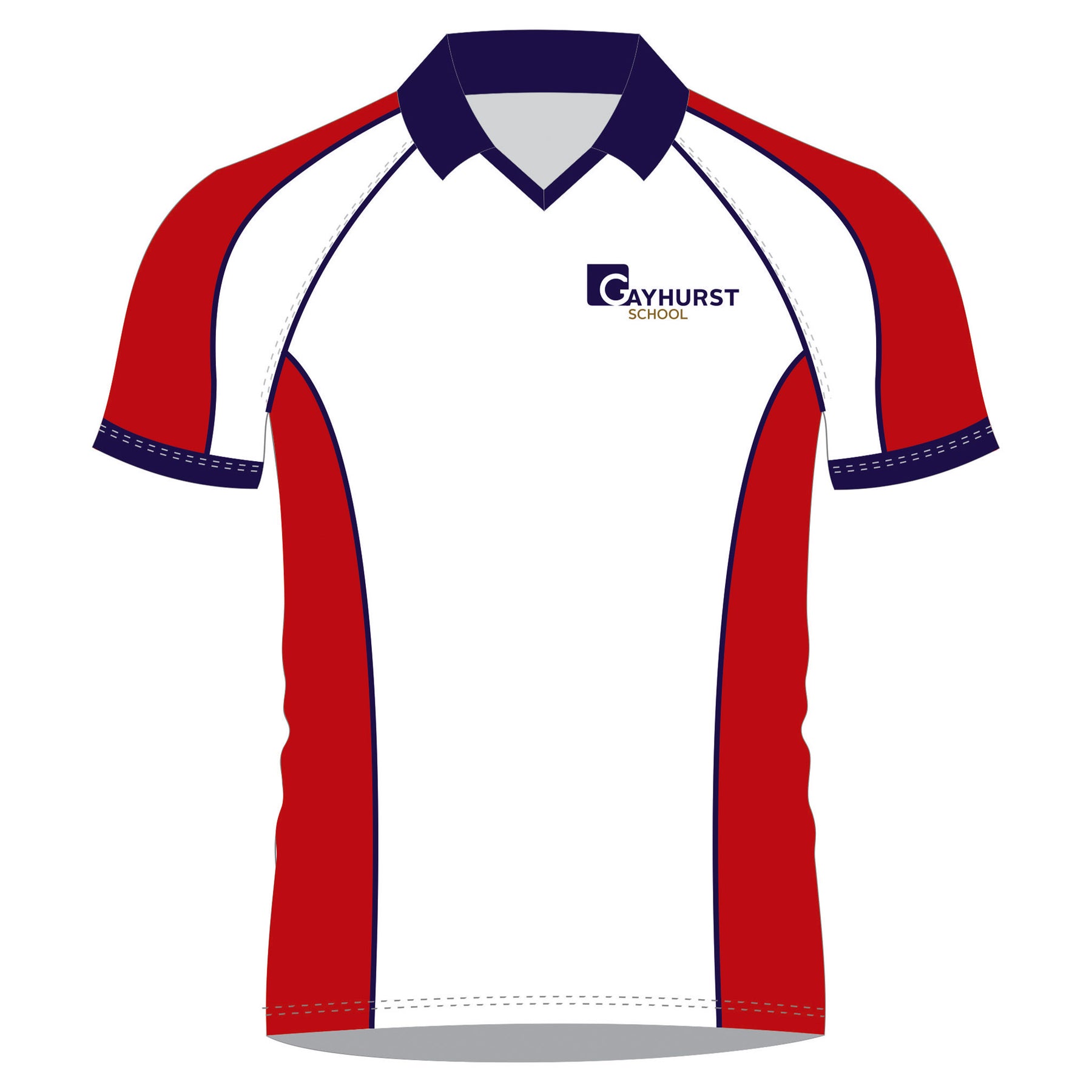 Gayhurst School House Polo:  Red/Stafford