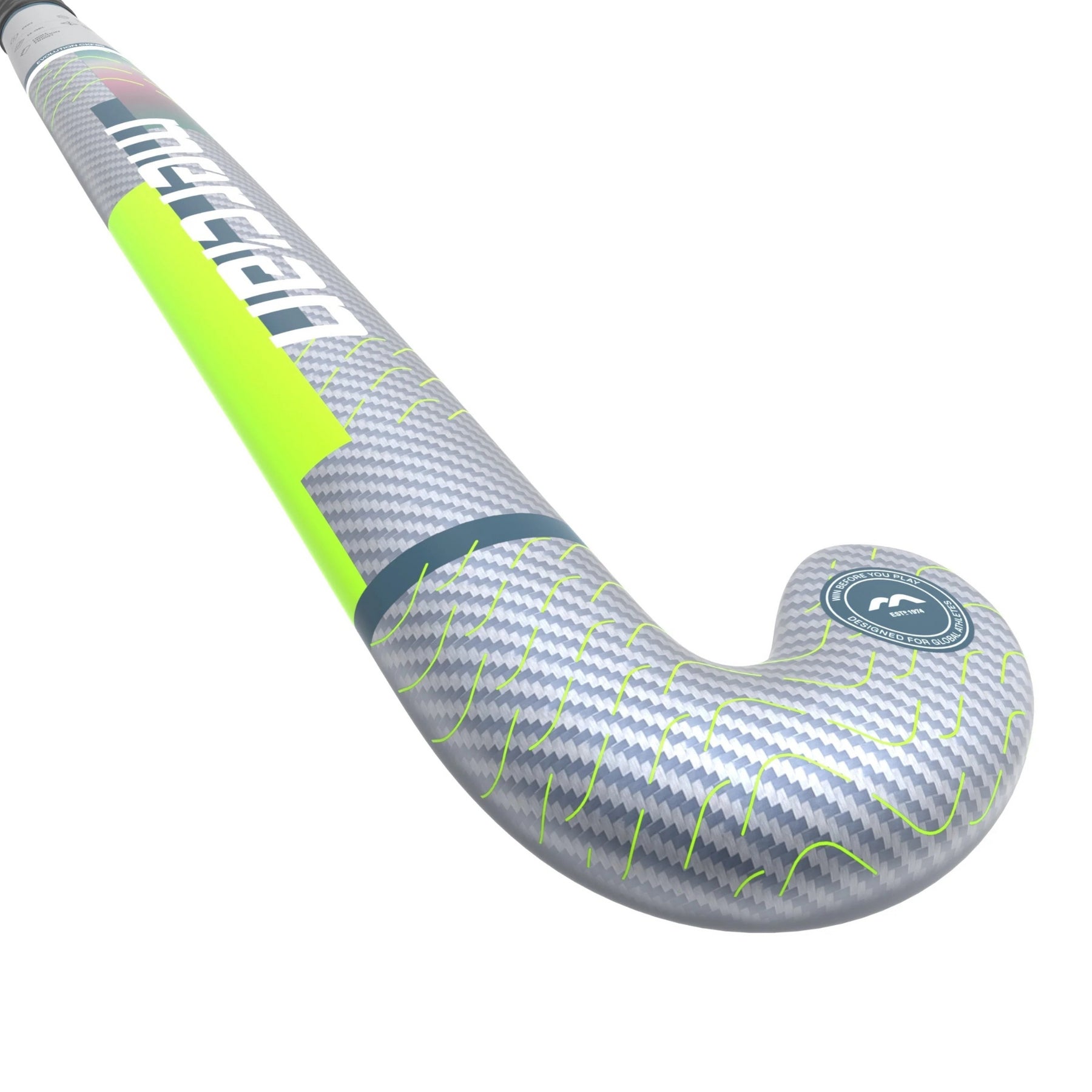 Mercian Evolution CKF85 Pro Hockey Stick: Silver Carbon/Lime