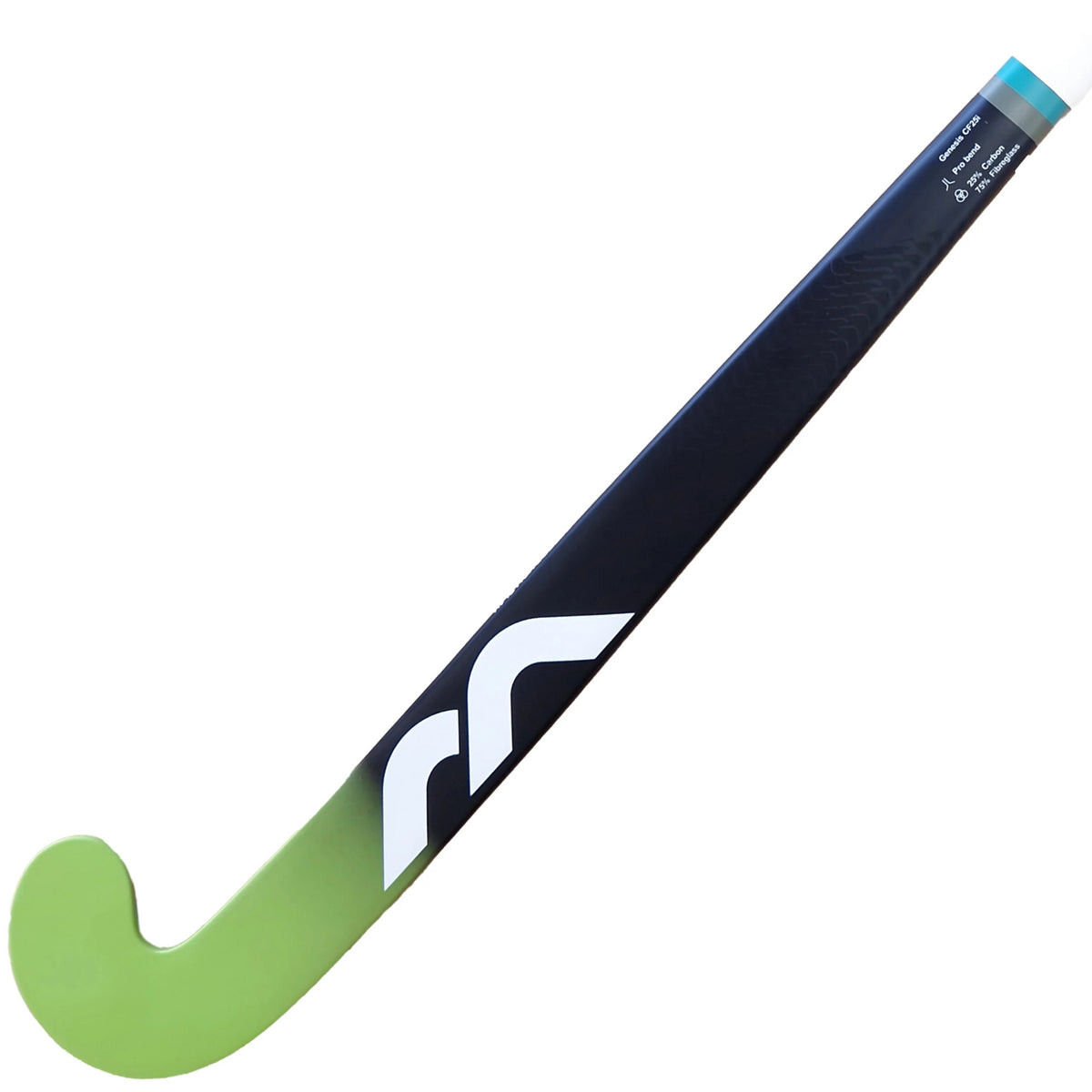 Mercian Genesis CF25 Low Indoor Hockey Stick Black/Lime  - 36.5L