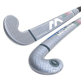 Mercian Evolution CKF65 Pro Hockey Stick: Silver Carbon/Royal