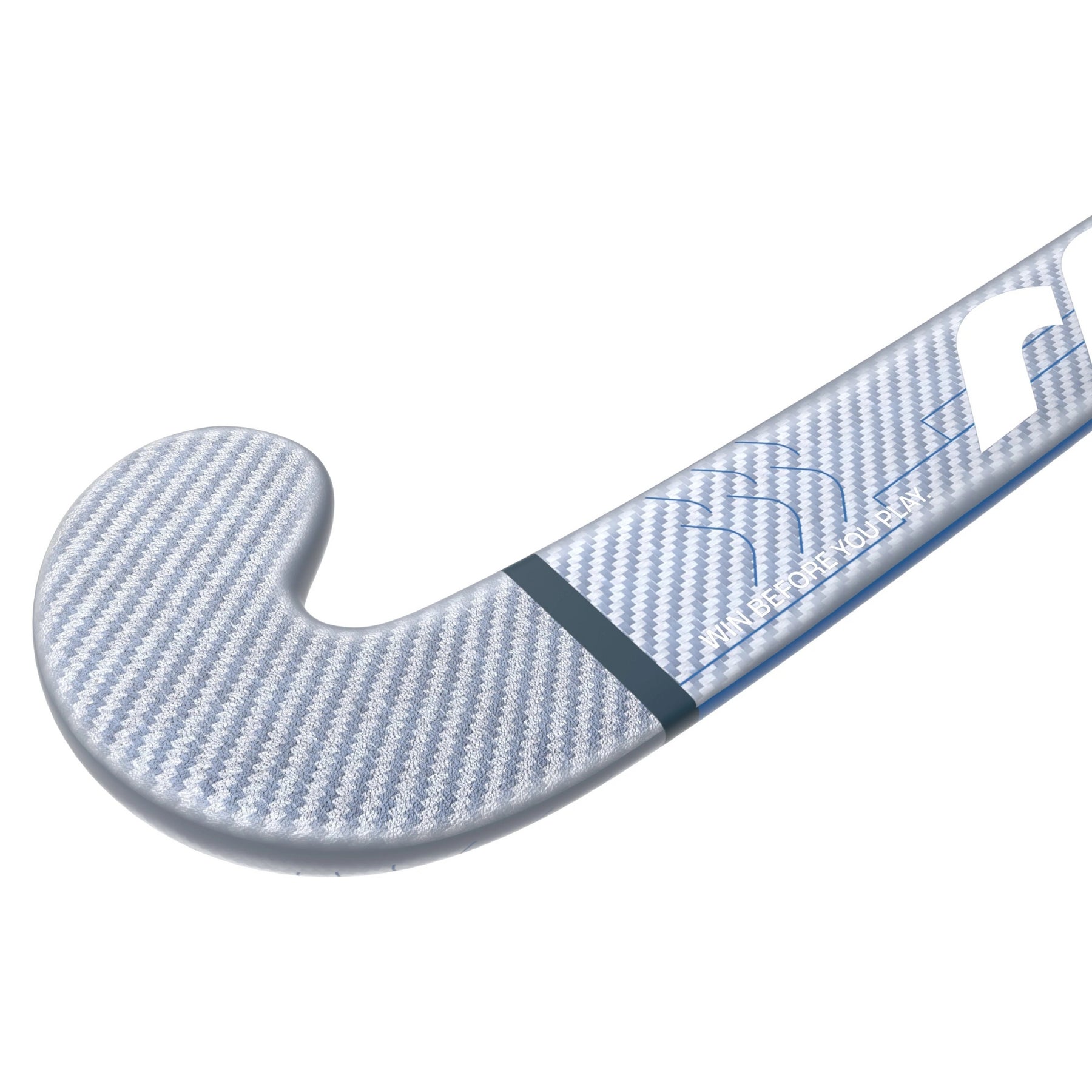 Mercian Evolution CKF65 Pro Hockey Stick: Silver Carbon/Royal
