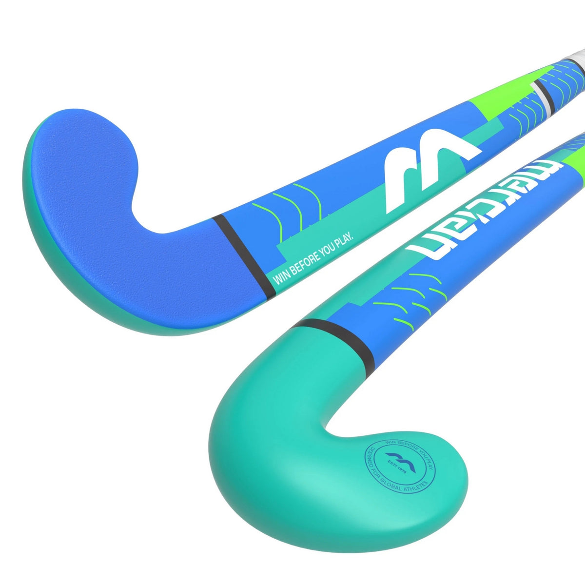 Mercian Genesis CF5 Pro Hockey Stick: Royal/Aqua