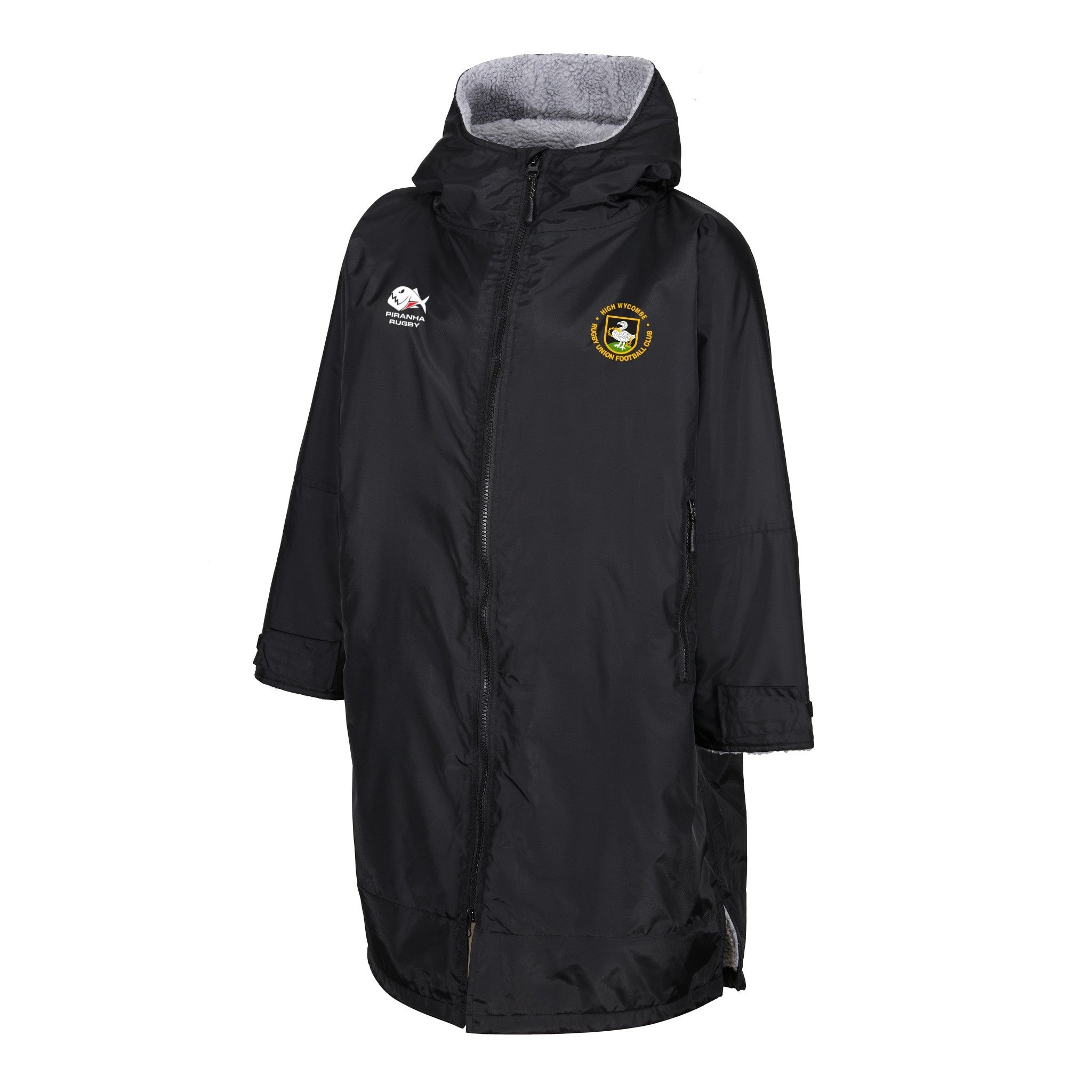 Rugby Robe High Wycombe RFC Waterproof Changing Robe: Black