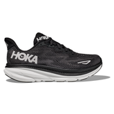 Hoka Clifton 9 Womens Running Shoes: Black/White