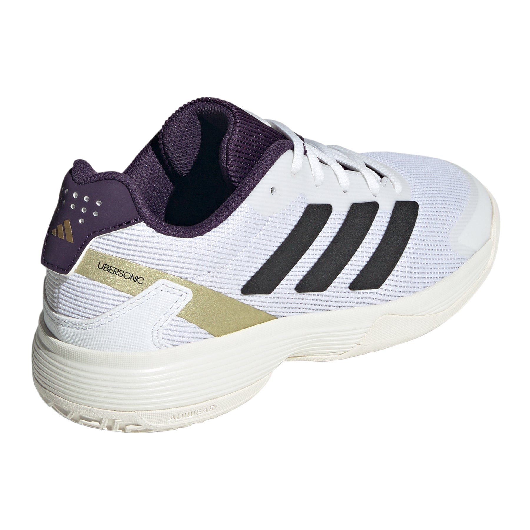 Adidas Ubersonic Kids Tennis Shoes: White/Plum