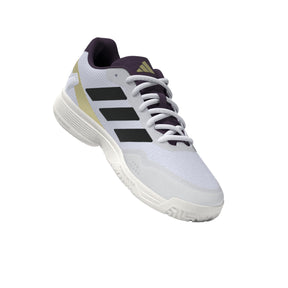 Adidas Ubersonic Kids Tennis Shoes: White/Plum