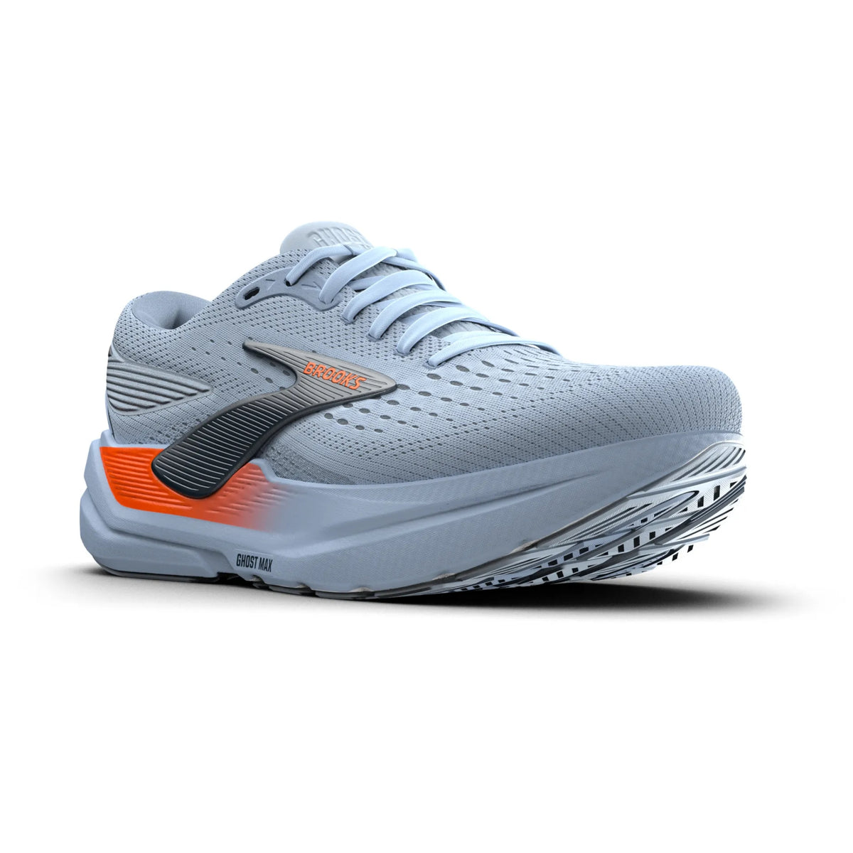Brooks Ghost Max 3 Mens Running Shoes: Primer Grey/Antarctica/Red