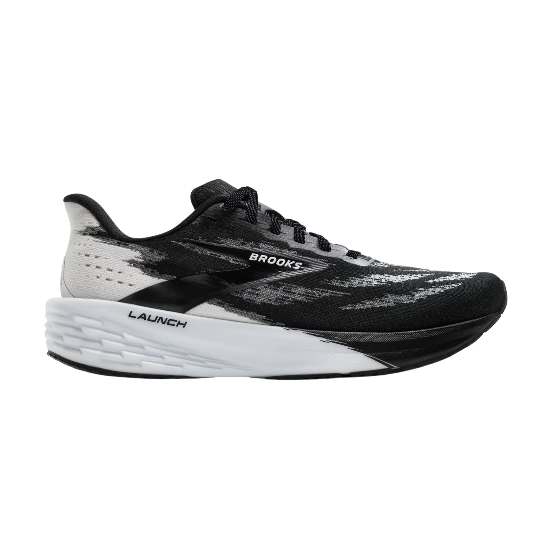 Brooks Launch 11 Mens Running Shoes: Black/White
