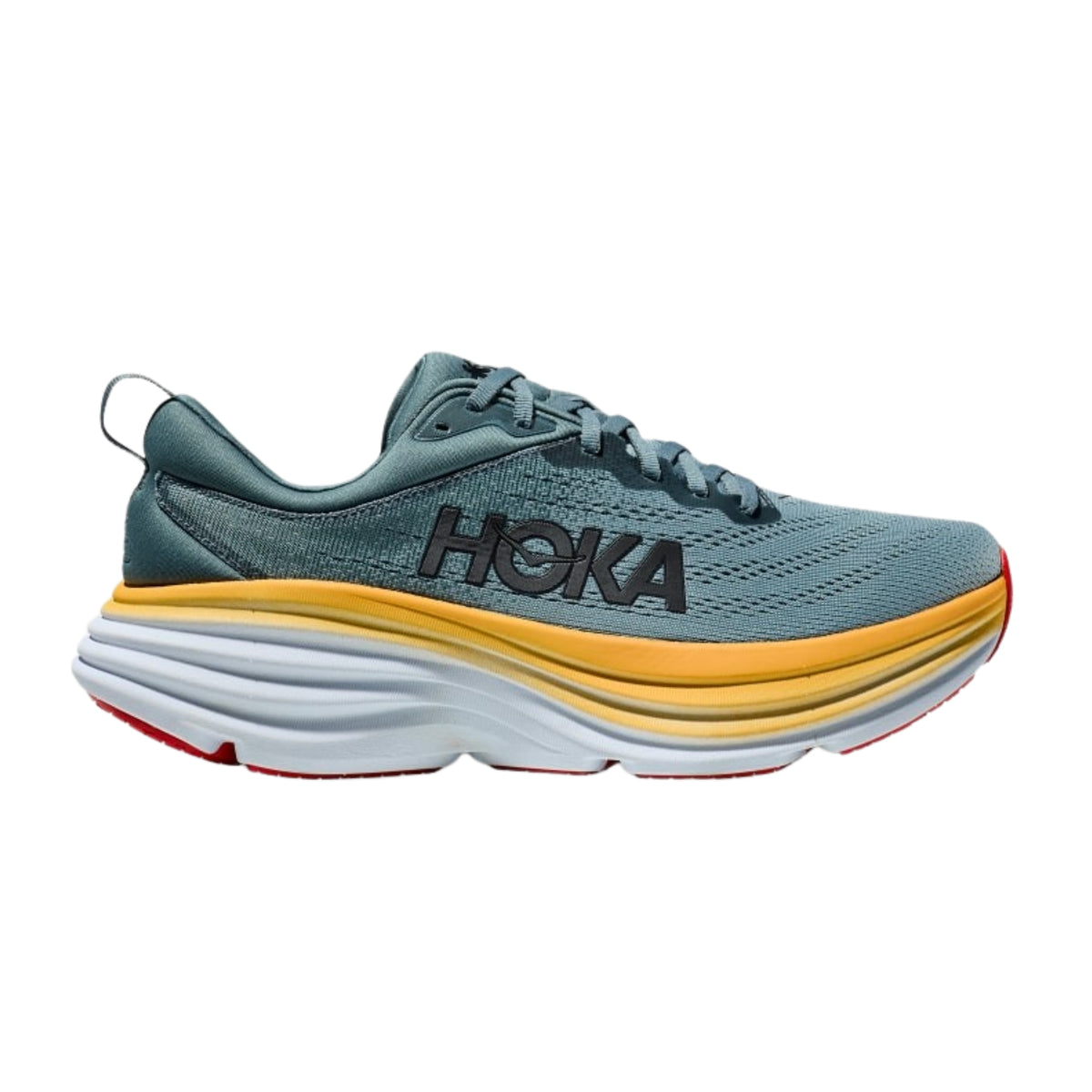 Hoka Bondi 8 Mens Running Shoes: Goblin Blue/Mountain Spring