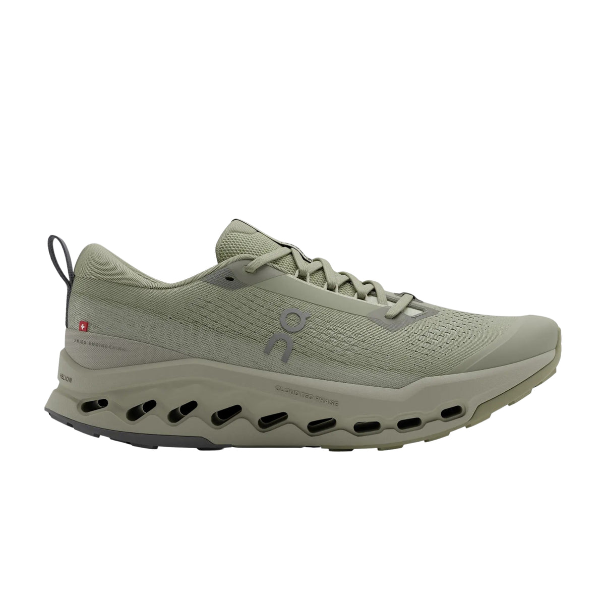 On Cloudsurfer Trail 2 Mens Running Shoes: Chalk/Ghost