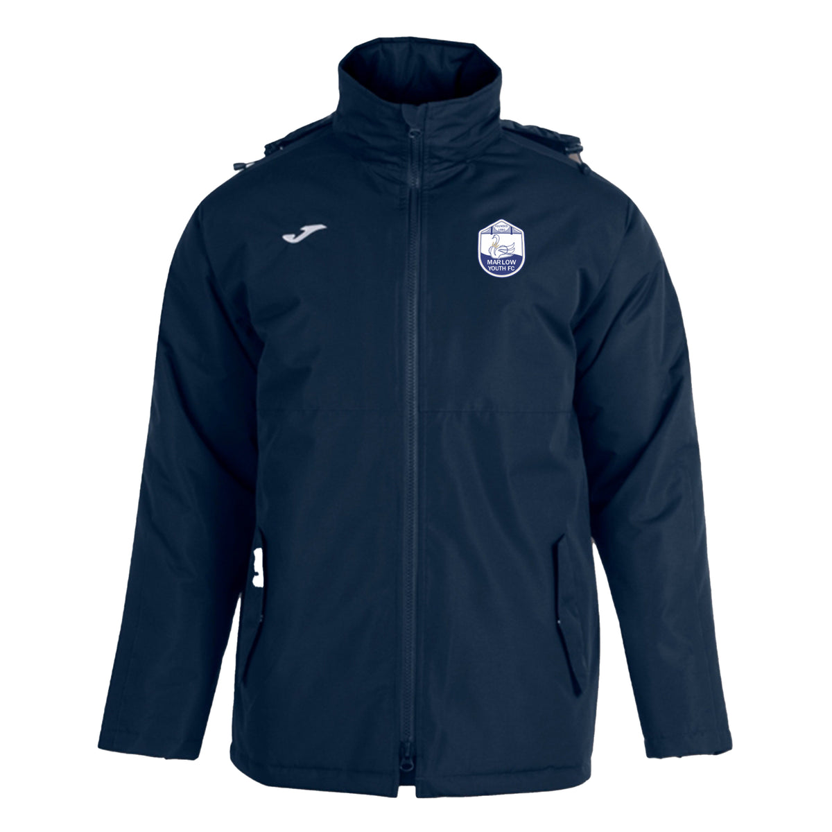 Marlow Youth FC Fleece Lined V2 Rain Jacket: Navy