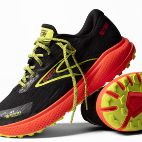 Brooks Divide 5 GTX Mens Trail Running Shoes: Black/Cherry/Lime
