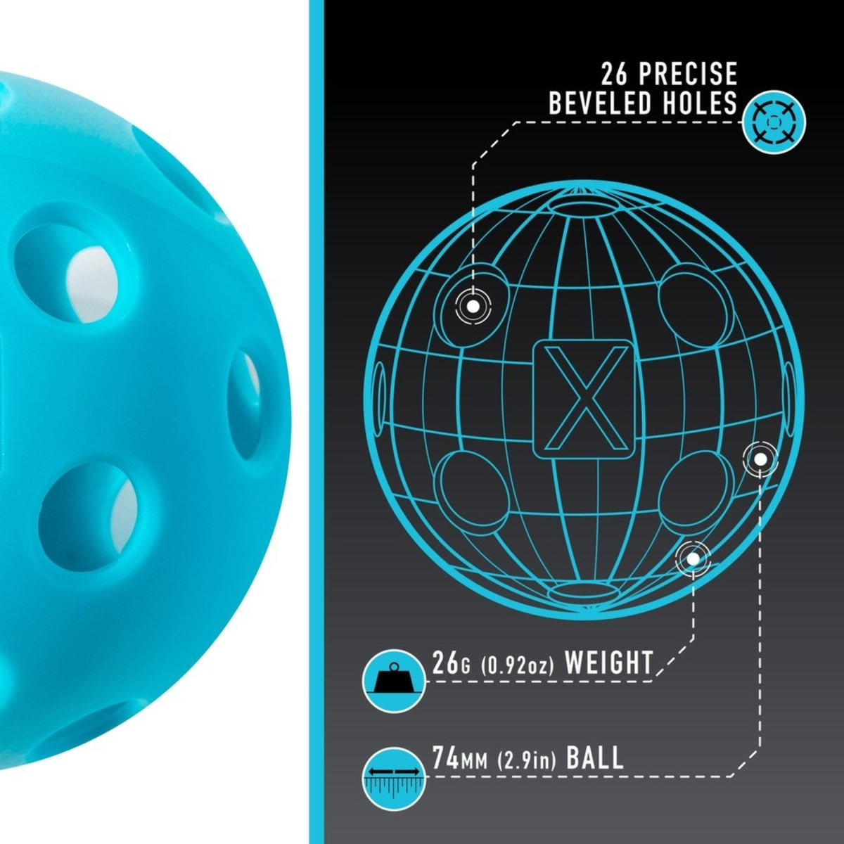 Franklin X-26 Pickleball Indoor Ball: 3 Pack