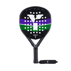 Y1 Panna Padel Racket: Black/Green/Purple