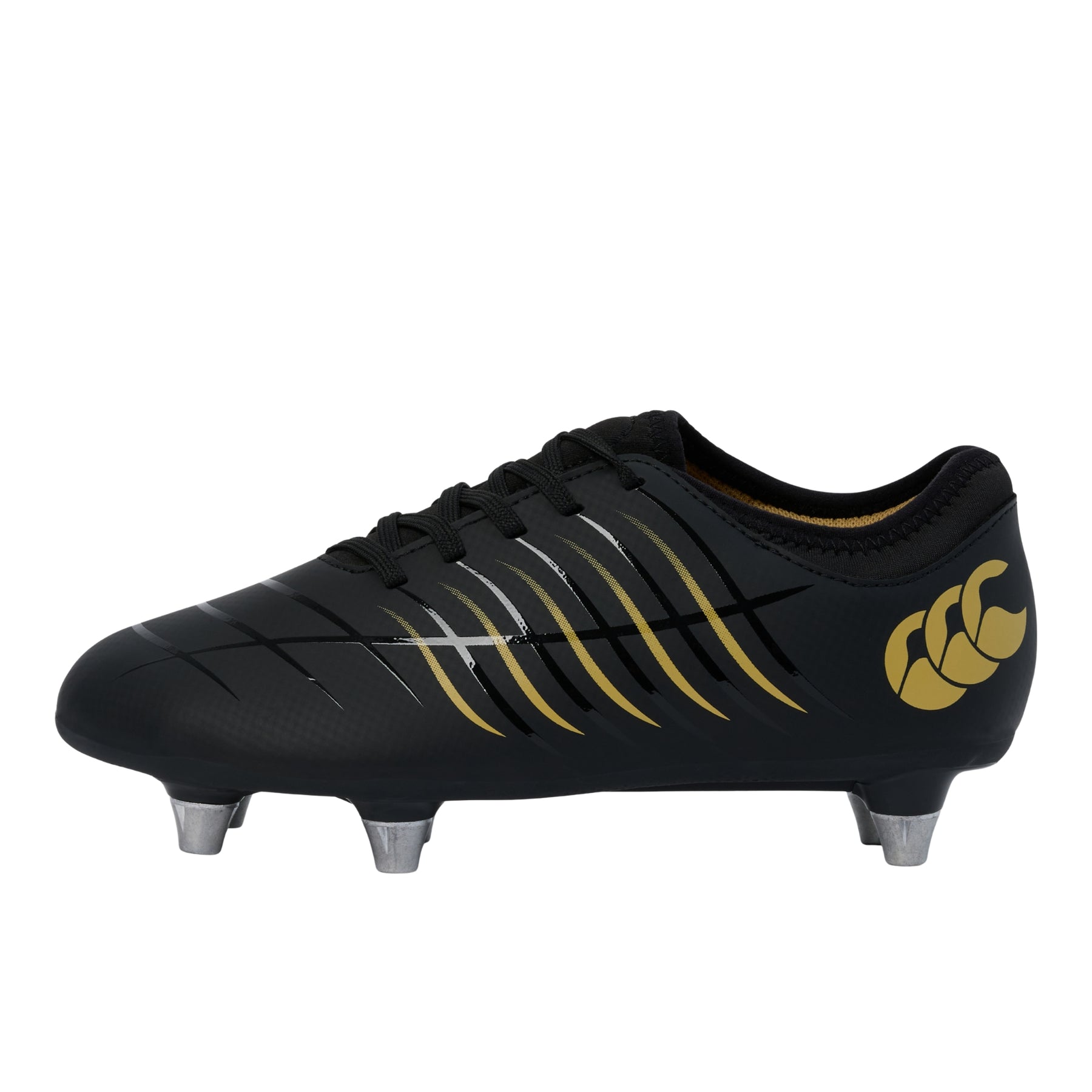Canterbury Junior Phoenix 2.0 Soft Ground Rugby Boots: Black