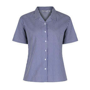 Revere Short Sleeve Blouse (Twin Pack): Navy/White