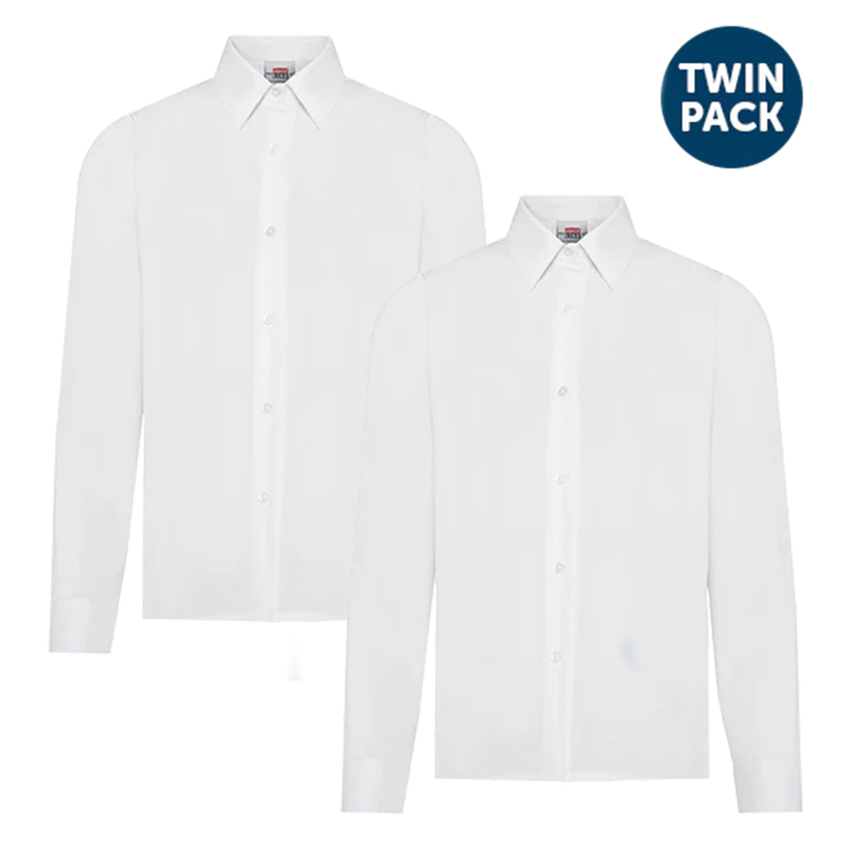 Long Sleeve Blouse (Twin Pack): White