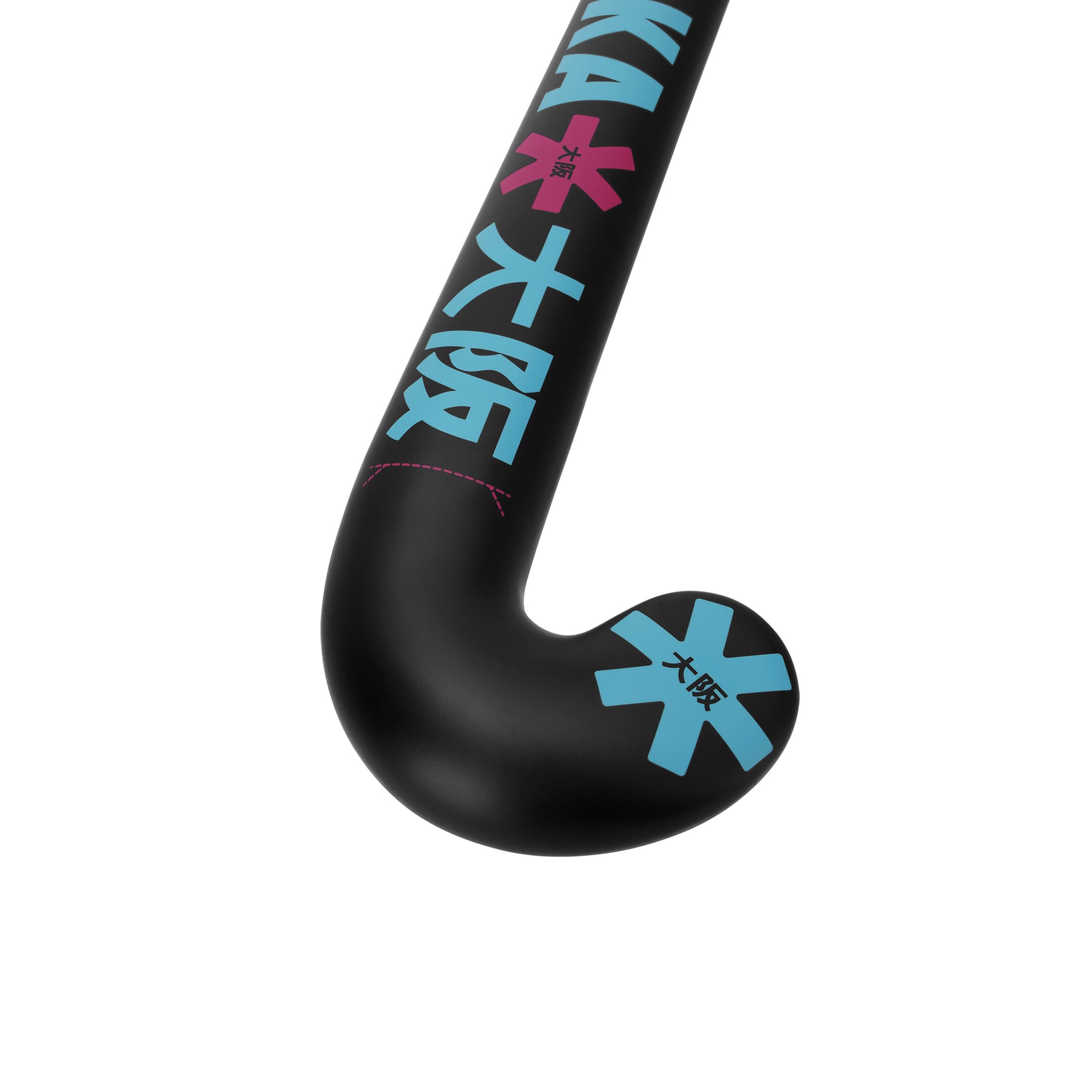 Osaka Mid Bow 10 Hockey Stick 2025: Retro Blue/Raspberry