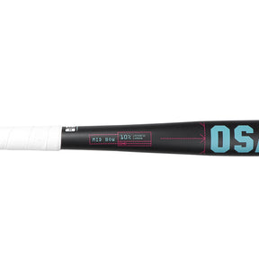 Osaka Mid Bow 10 Hockey Stick 2025: Retro Blue/Raspberry