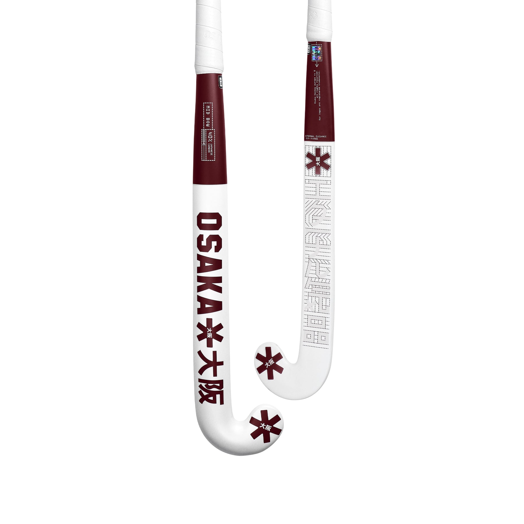 Osaka Mid Bow 40 Hockey Stick 2025: Cherry Lacquer
