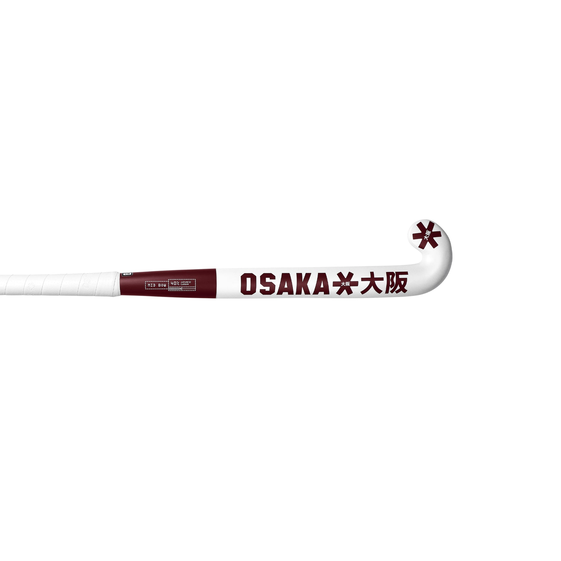 Osaka Mid Bow 40 Hockey Stick 2025: Cherry Lacquer
