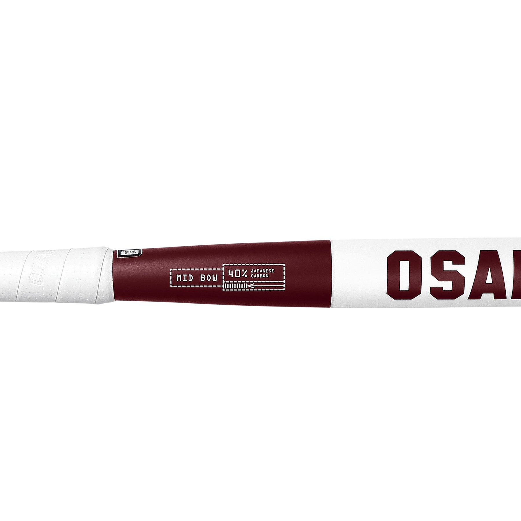 Osaka Mid Bow 40 Hockey Stick 2025: Cherry Lacquer