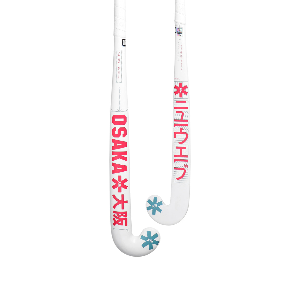 Osaka Mid Bow WG Hockey Stick 2025: Raspberry
