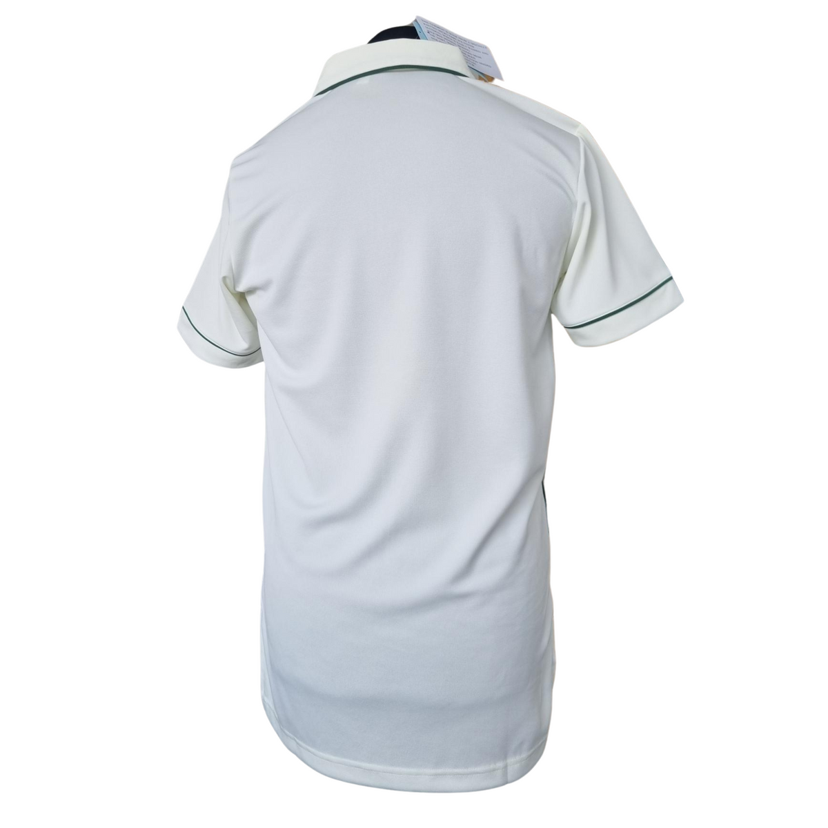 Salamander Polyester Cricket Shirt: Green Trim