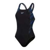 Speedo Women's Hyperboom Splice Swimsuit: Black/Blue