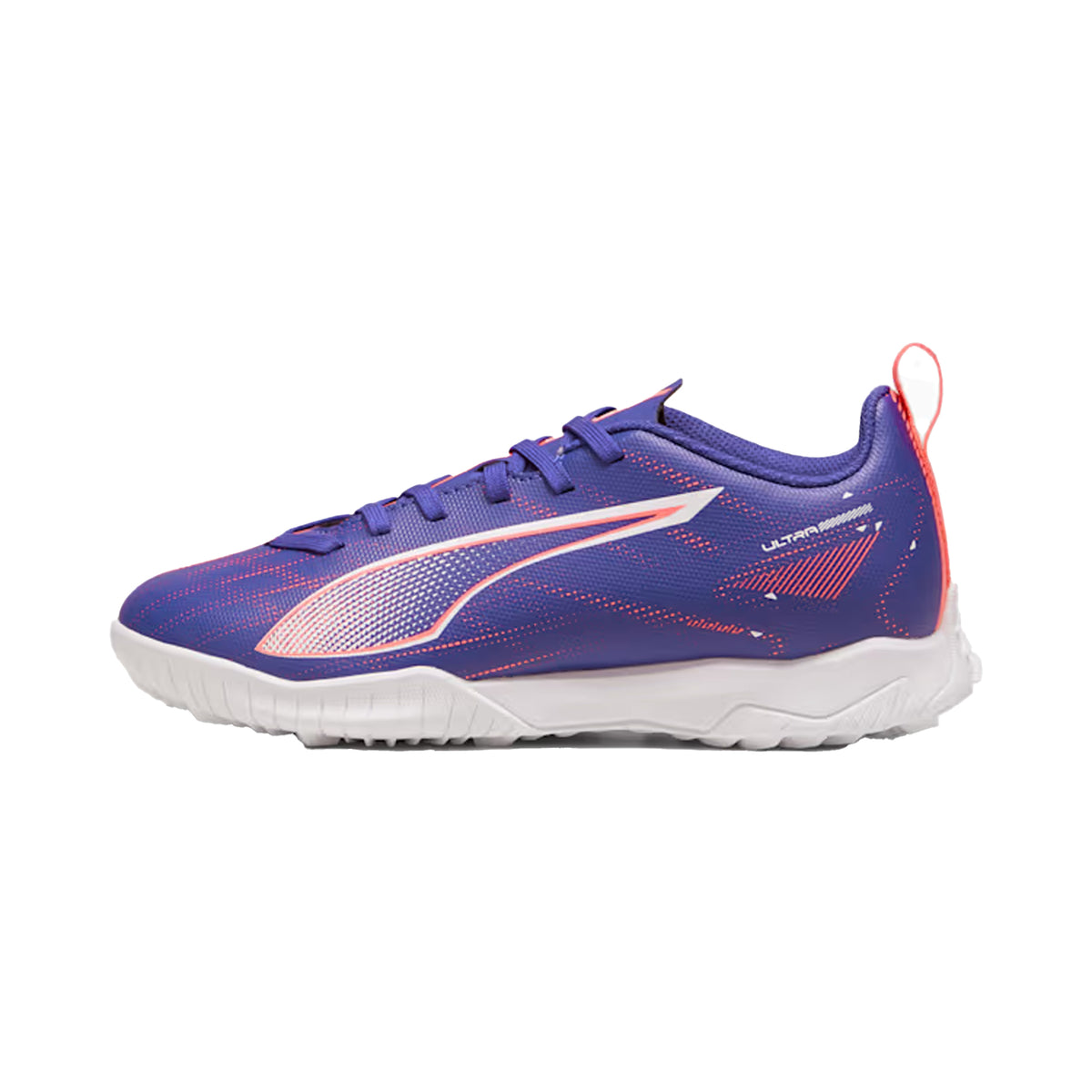 Puma Ultra 5 Play Junior Astro Football Boots: Lapis Lazuli/White/Sunset Glow