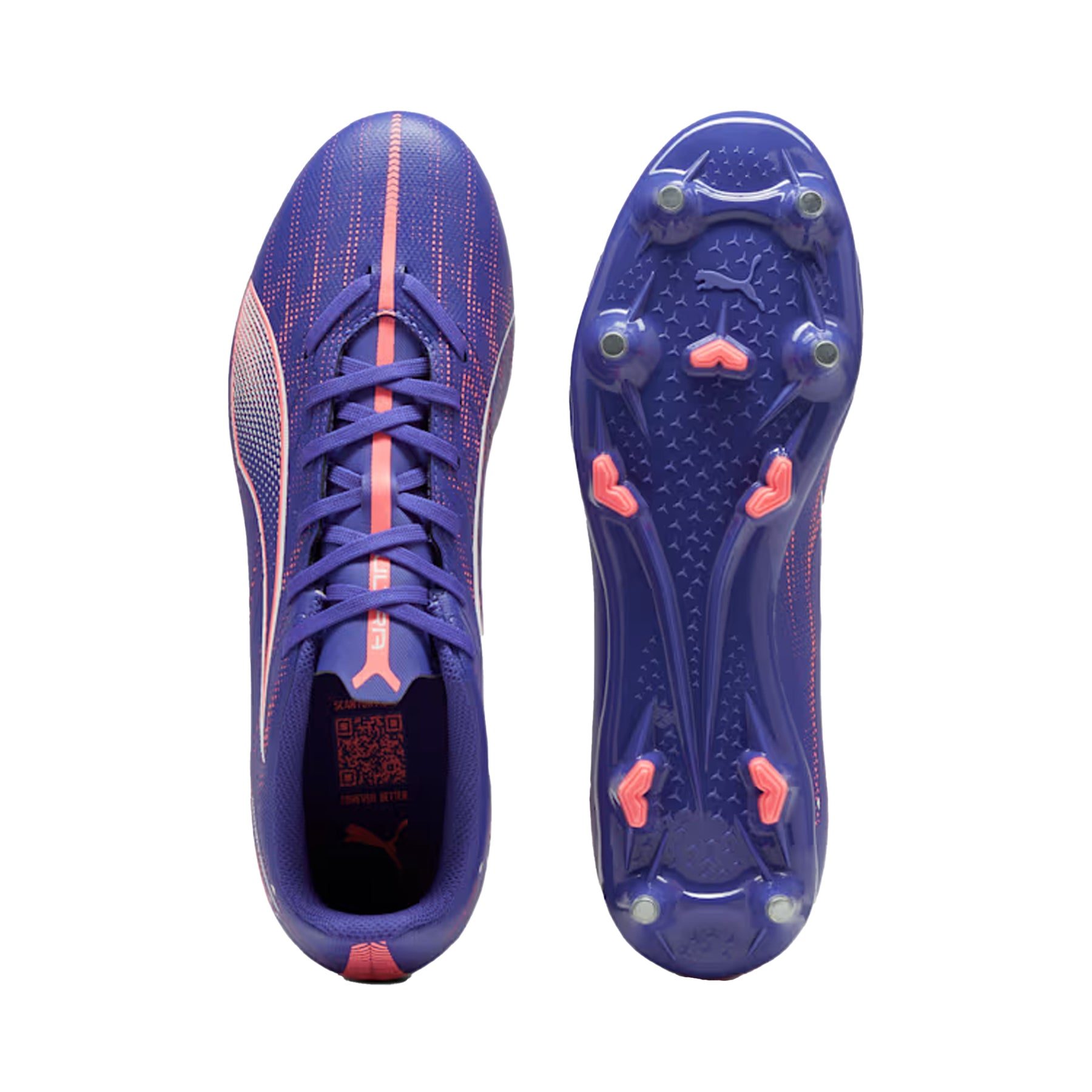 Puma Ultra 5 Play MXSG Football Boots: Lapis Lazuli/White/Sunset Glow
