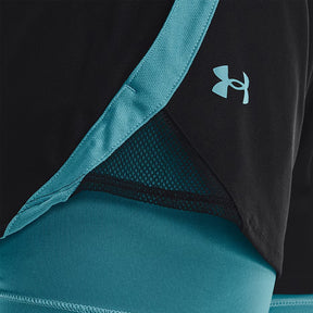 Under Armour Womens Play Up 2-in-1 Running Shorts: Black/Glacier Blue