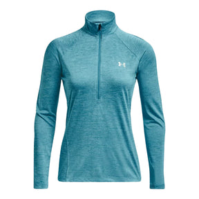 Under Armour Womens Tech 1/2 Zip Twist Top: Glacier Blue