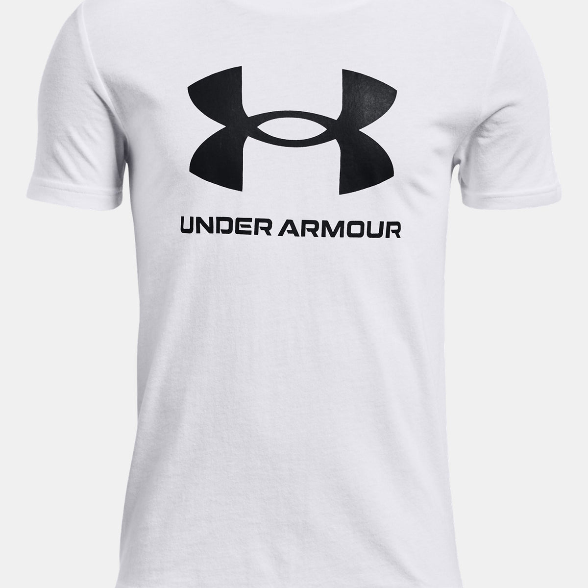 Under Armour Youth Sportstyle Tee Large Logo: White/Black