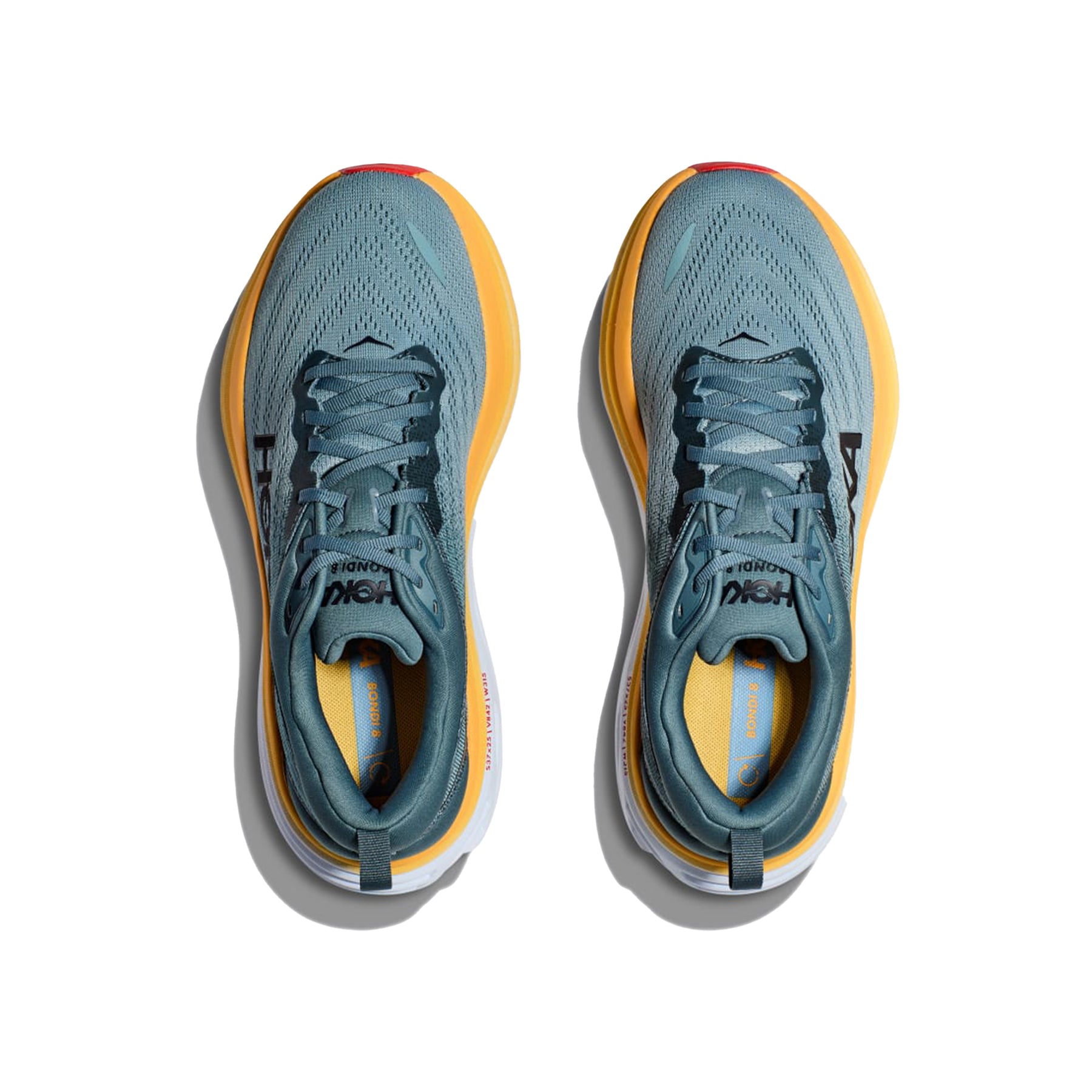 Hoka Bondi 8 Mens Running Shoes: Goblin Blue/Mountain Spring
