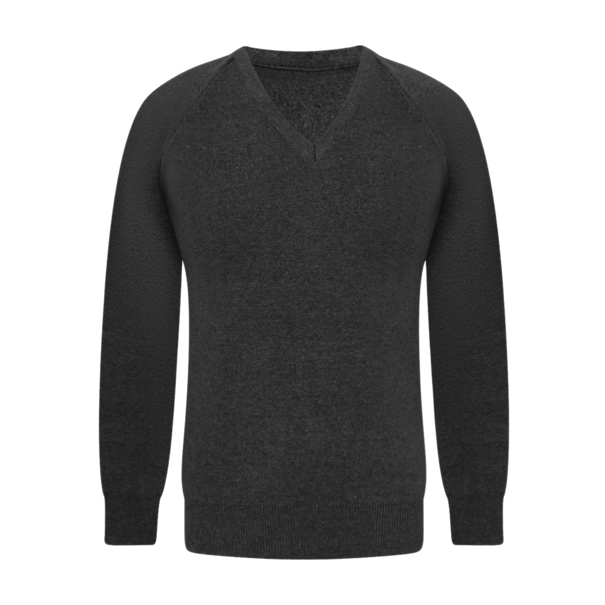 V Neck Sweater Cotton Acrylic: Grey