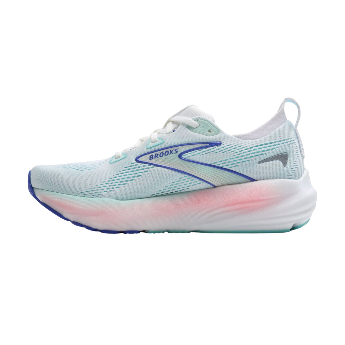 Brooks Glycerin 22 Womens Running Shoes: White/Limpet Shell/Amparo Blue